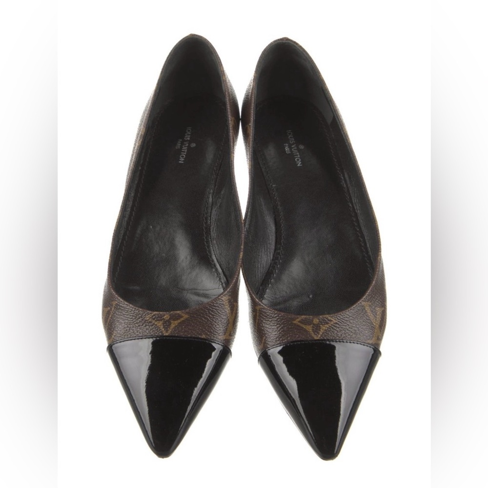 Louis Vuitton Black and Brown Flats